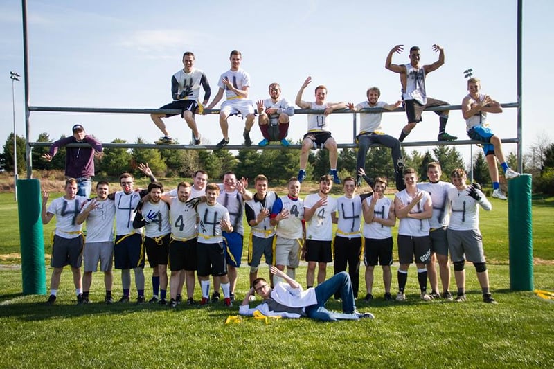 Patrick Henry College students dorm football game