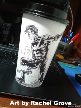 Doodles on a paper cup