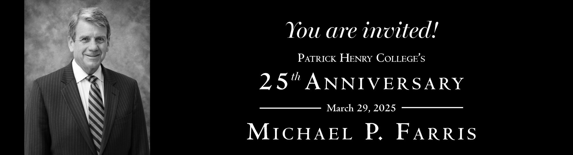 25th Anniv. speaker announcement invitation