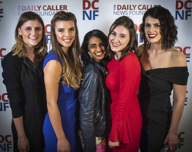 Fordham with Payton and other colleagues at the Daily Caller News Gala , December 2017