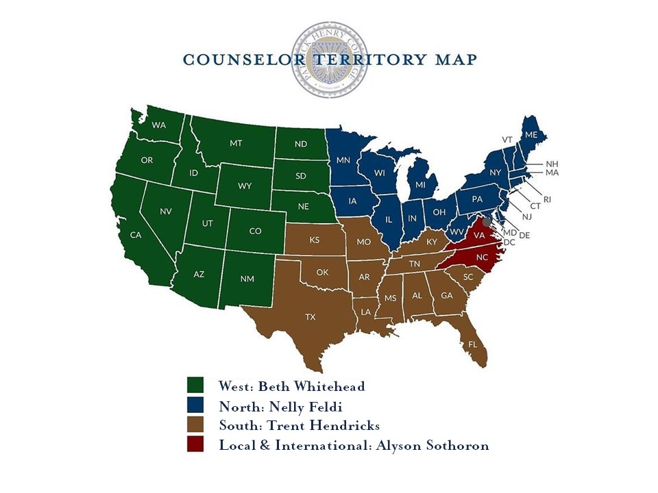 Admission Territory Map Fall 2024