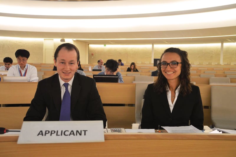 Patrick Henry College moot court team at 2016 Nelson Mandela World Human Rights Moot Court Competition