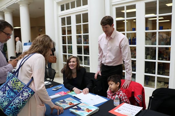 Brooke Hamlin with Noah Spiker at Book Signing