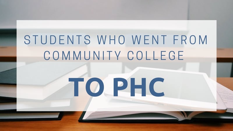 Students who went from community college to phc