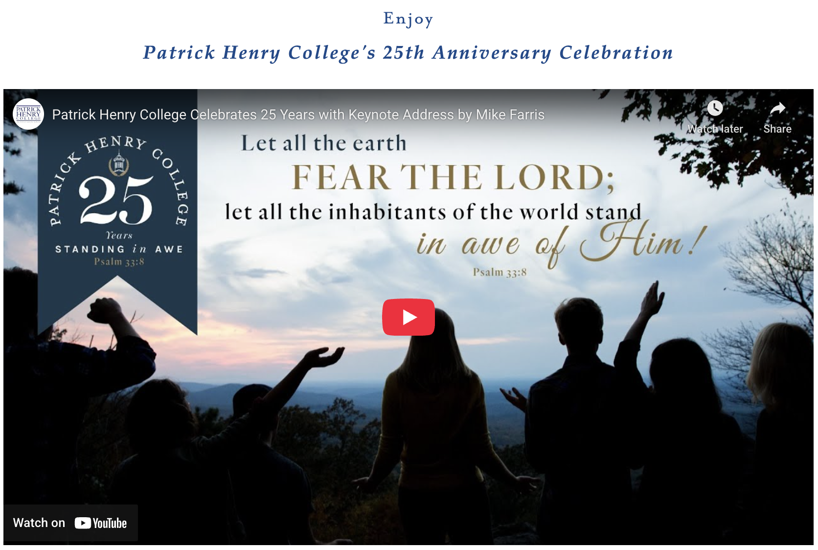 PHC's 25th Anniv. Celebration