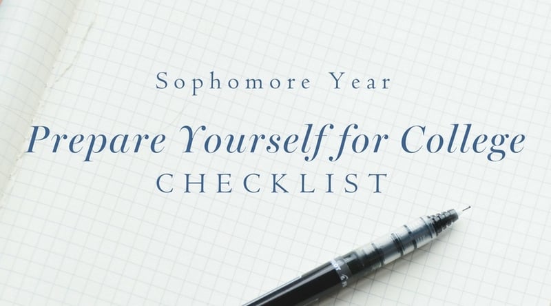 High school sophomore prepare for college checklist