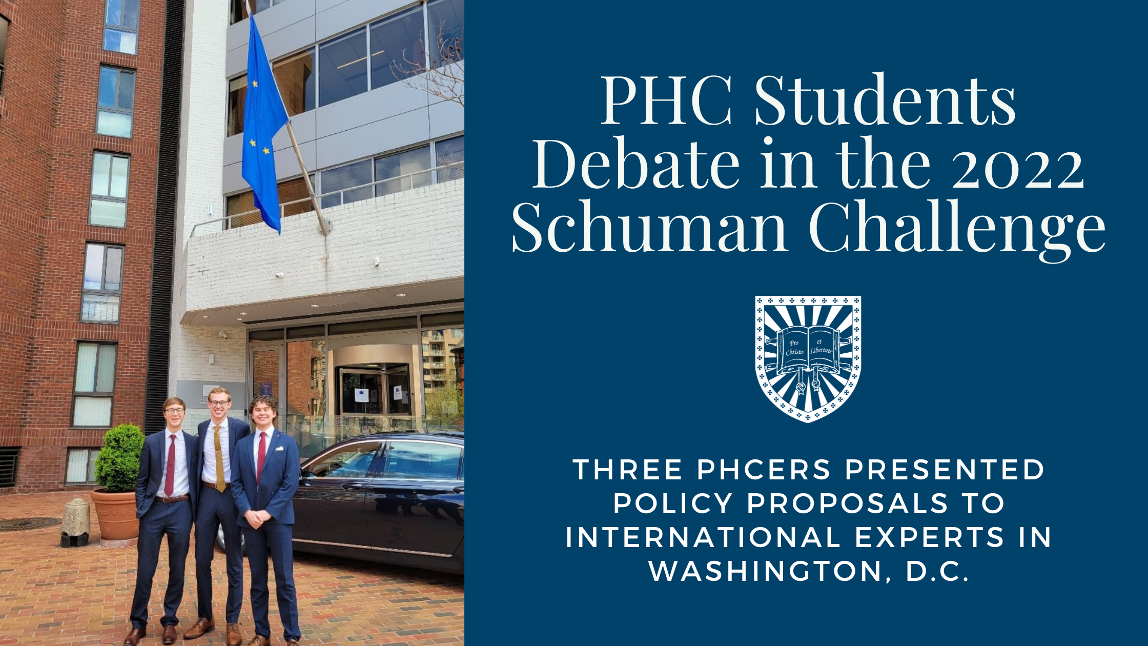 PHC Students Debate in the 2022 Schuman Challenge