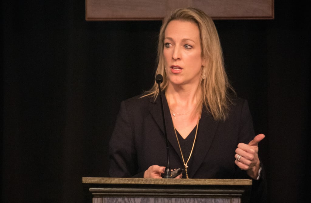 Dr. Anne Rathbone Bradley speaking at Patrick Henry College's (PHC) Faith and Reason Spring 2017 lecture