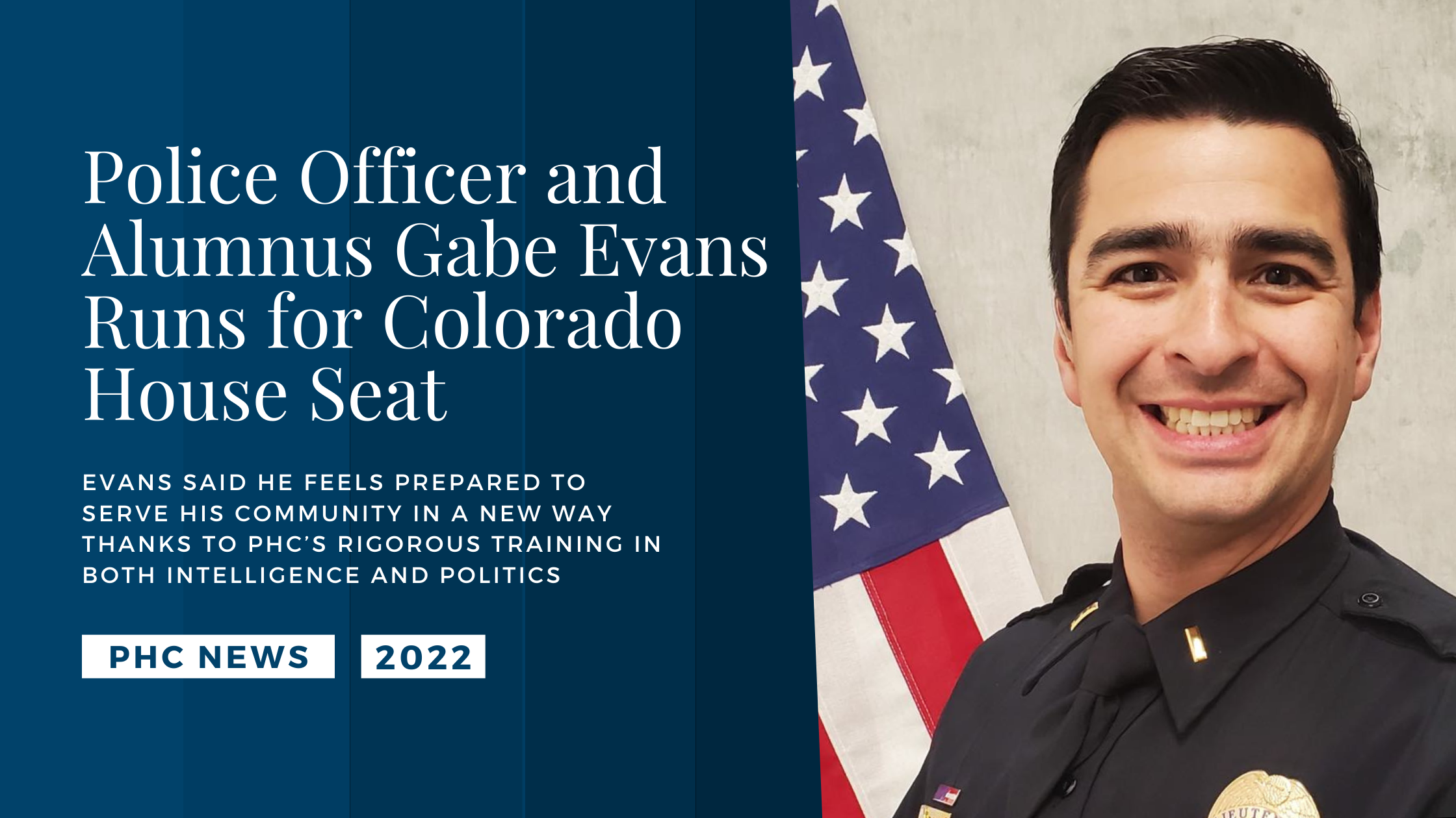 Police Officer and Alumnus Gabe Evans Runs for Colorado House Seat