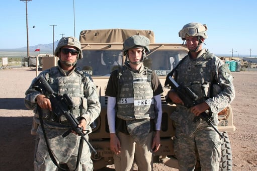 Robby embedded in Army training, photo courtesy of Jorge Salgado/El Paso Inc.