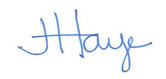Haye signature, low res. 