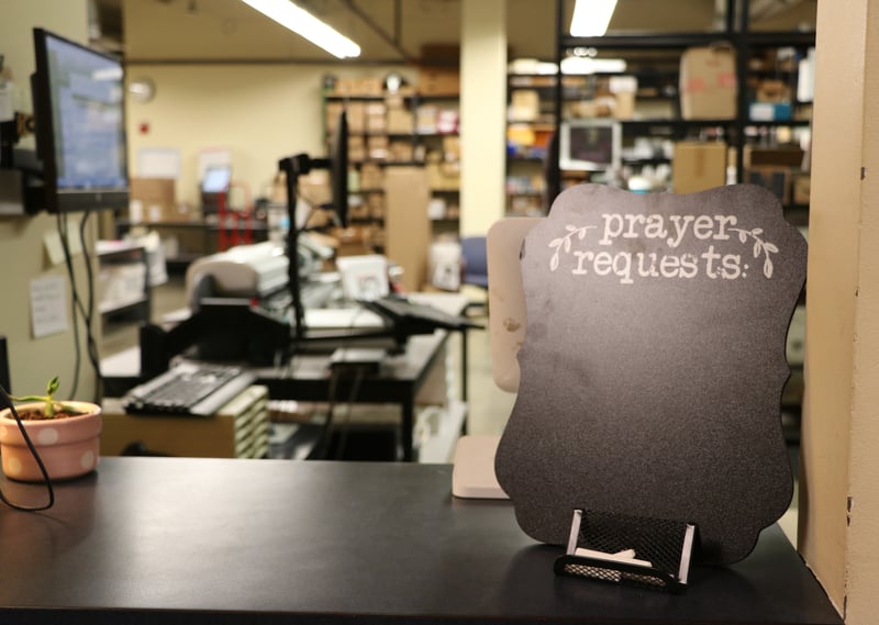 Mailroom and prayer request 