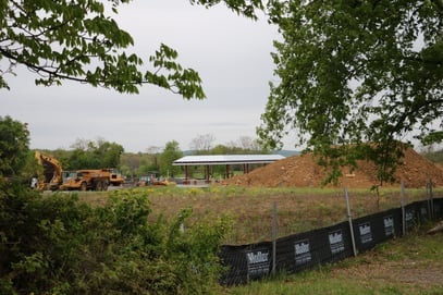 Purcellville's Catoctin Corner shops under construction