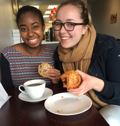 Patrick Henry College Students trying new food