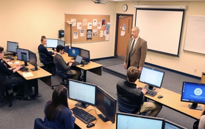 Students in Journalism Lab PHC