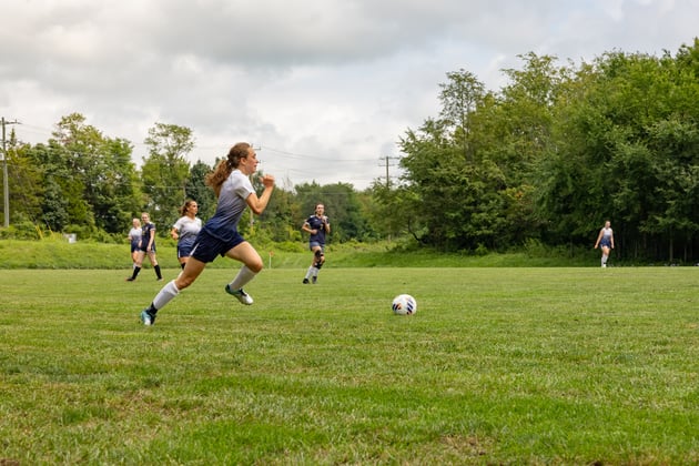 Junior Shannon Connor attacks the ball