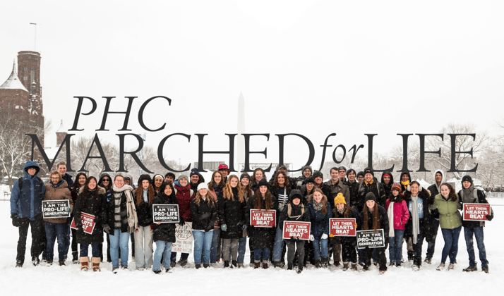 PHC students march for life 