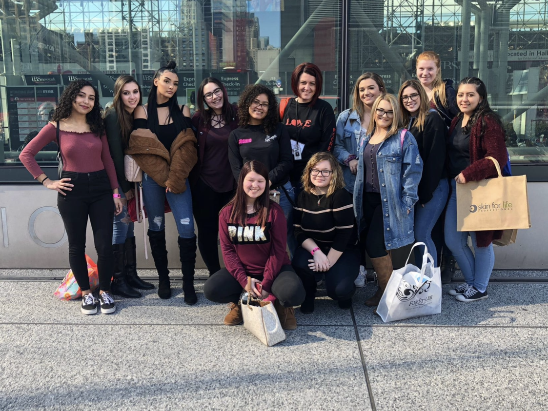 Valkyrie Armstrong and her Cosmetology class in NYC
