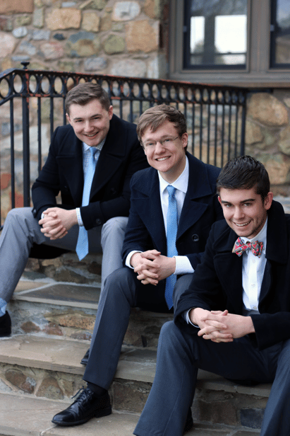 Patrick Henry College (PHC) students Daniel Thetford, Matt Hoke, and Ian Frith