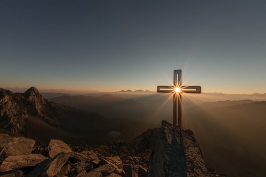 The cross at dawn