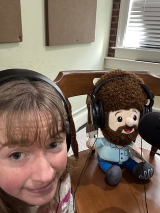 katie Northcott dj-ing a show