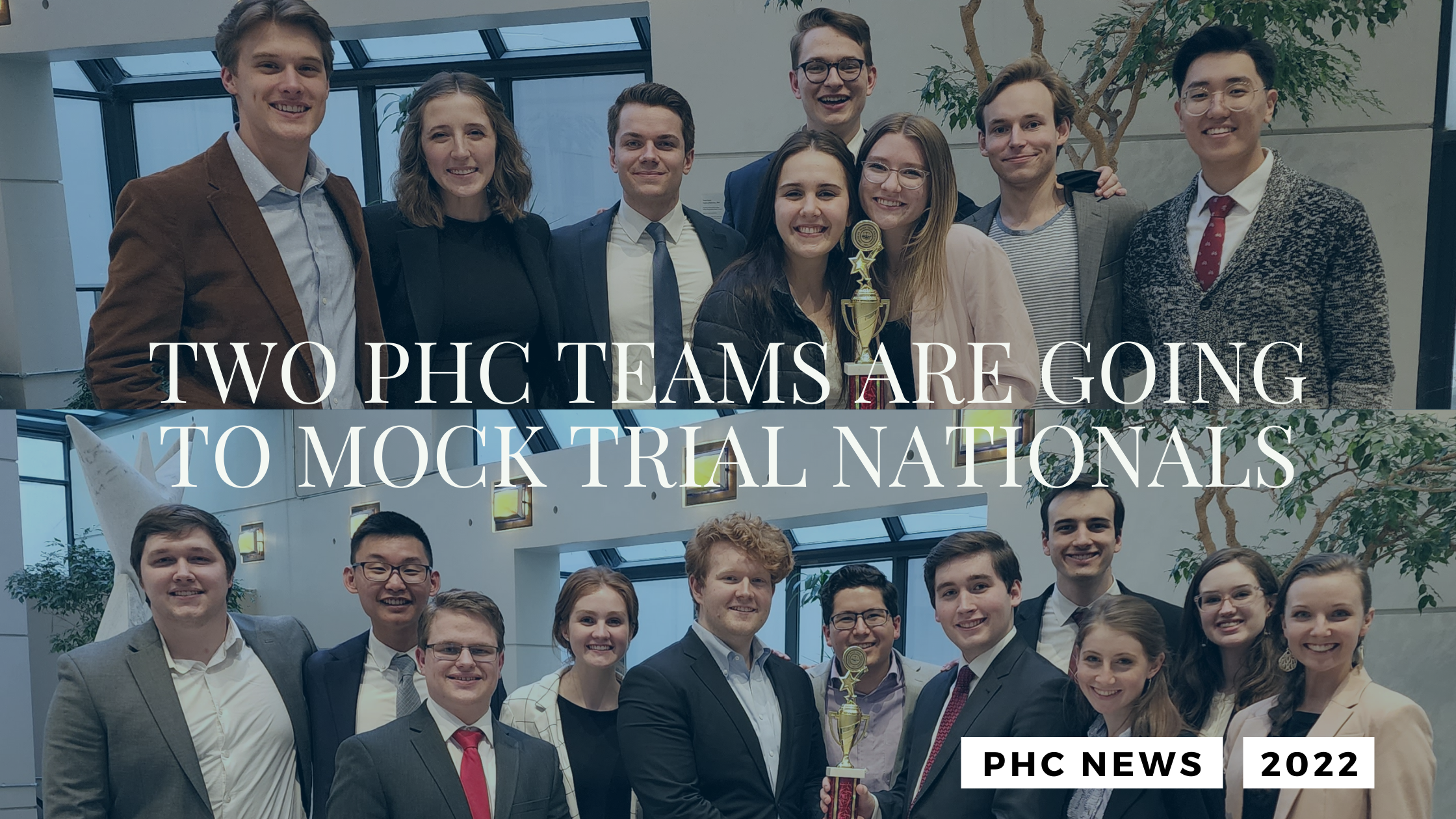Two PHC Teams Win Bids to 2022 Mock Trial National Championship